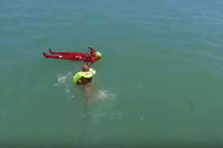 Entrainement homme à la mer